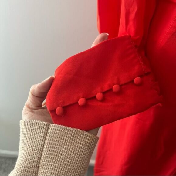 LPA Red Plunge Maxi Dress S - Picture 7 of 8